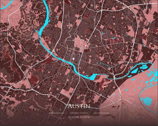 METAL PRINT with custom personalized map print