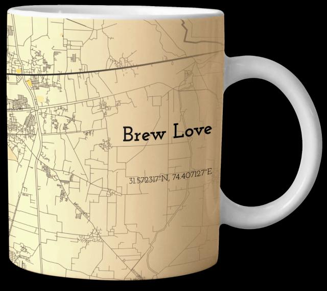 MUG with custom personalized map print